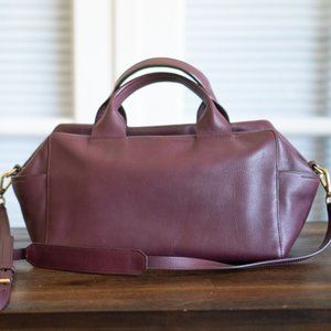 BRNEW Reed Krakoff Purple Track Leather Satchel